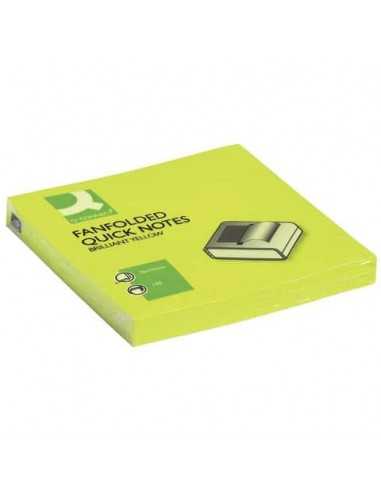 Foglietti riposizionabili a fisarmonica Q-Connect Z-Notes 70 g/m² giallo neon 76x76 mm 6 blocc. da 100 ff - KF16575