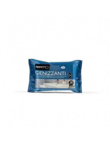 Salviette igienizzanti Perfetto profumate bianco conf. 20 salviette - 0268