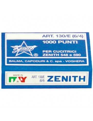 Punti metallici ZENITH 130/E 6/4 scatola da 1000 pezzi - 0311301401