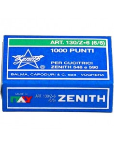 Punti metallici ZENITH 130/E 6/4 Conf. 1000 pezzi - 0311301401 (Conf.10)