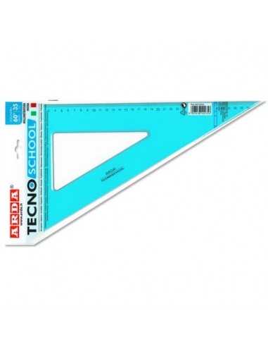 Squadra ARDA Linea Tecnoschool polistirolo termoresistente azzurro trasparente 60° cm 35 - 40235SS