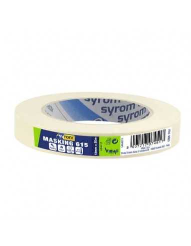 Nastro adesivo in carta Masking 615 SYROM avorio formato 19 mm x 50 m 7451