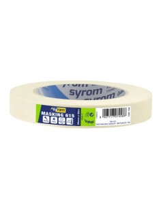 Nastro adesivo in carta Masking 615 SYROM avorio formato 25 mm x 50 m 7458