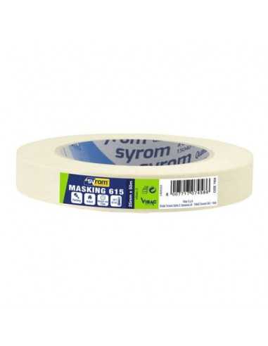 Nastro adesivo in carta Masking 615 SYROM avorio formato 25 mm x 50 m 7458