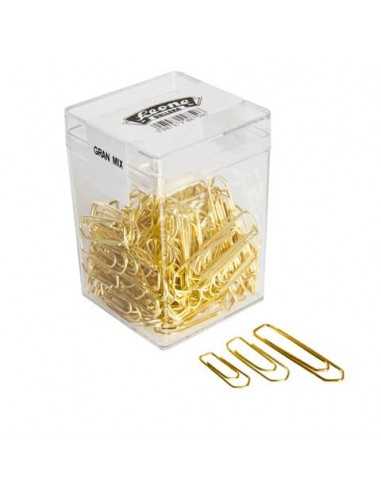 Fermagli Leone in ottone brillante Gran Mix misure assortite ottone scatola da 125 g - FOB125GMIX