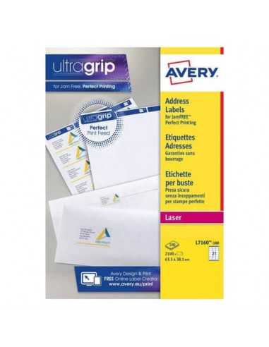 Etichette bianche per indirizzi AVERY Ultragrip™ 63