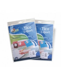 Etichette bianche scrivibili a mano TICO Export 38x25 mm bustina da 10 fogli - E-3825