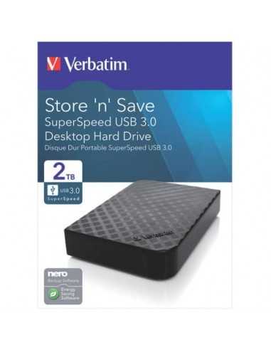 Hard Disk Esterno Verbatim Store'n ' Save 3.0 2 TB nero - 47683