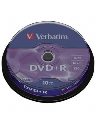 DVD+R Verbatim 16x 4.7 GB in confezione da 10 dvd-r - 43498