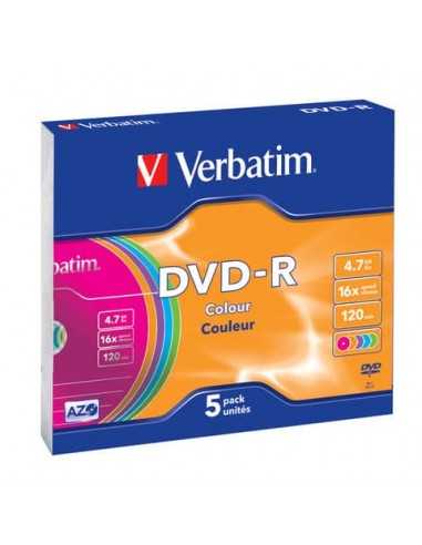 DVD-R Verbatim 16x 4.7 GB conf. da 5 - 43557