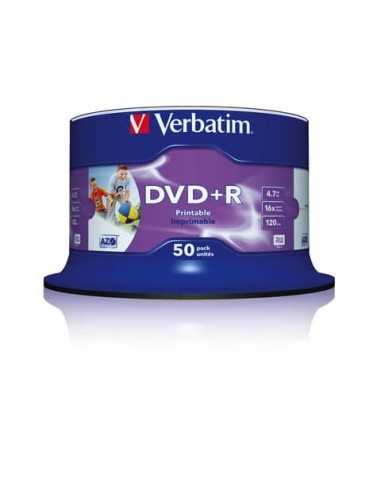 DVD+R Wide Stampabile Verbatim Spindle 4.7 GB - velocità 16x Conf. 50 pezzi - 43512