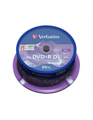 DVD+R Double Layer Verbatim 8.5 GB in confezione da 25 dvd+r - 43757