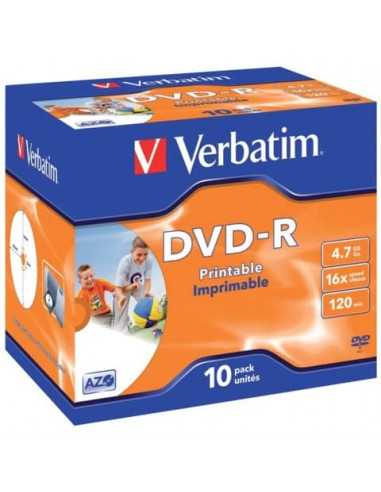 DVD-R Verbatim standard jewelcase 4.7 GB - Velocità 16x conf. da 10 - 43521