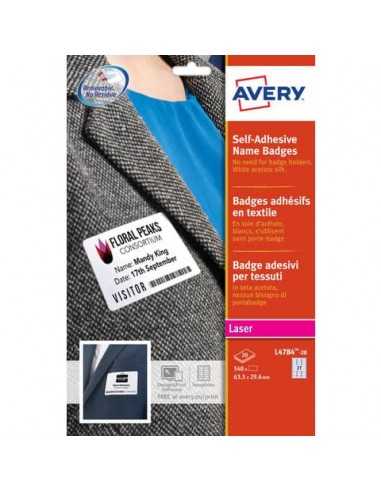 Badge adesivi in seta acetata AVERY 63