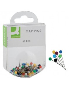 Spilli cartografici Q-Connect 15 mm colori assortiti conf. da 60 - KF02030