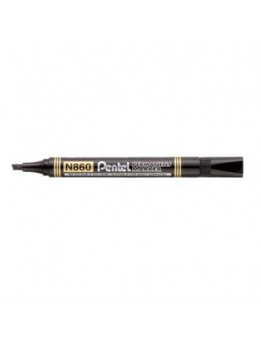 Marcatore permanente Pentel N860 punta a scalpello 4.5 mm nero N860-AE