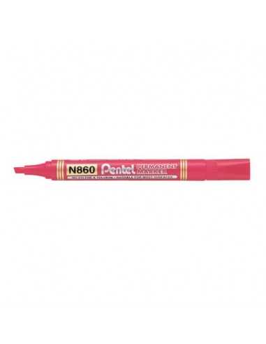 Marcatore permanente Pentel N860 punta a scalpello 4.5 mm rosso N860-BE