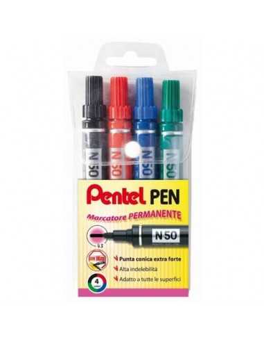 Marcatore permanente Pentel Pen N50 punta conica 4