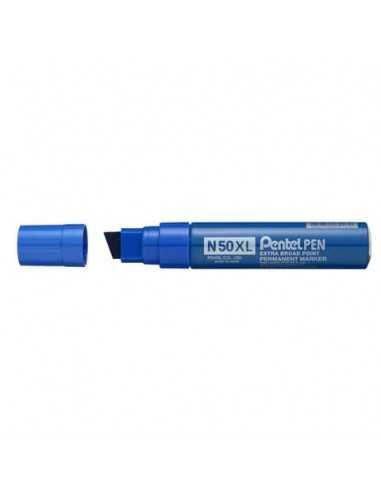 Marcatore permanente Pentel N50 XL punta a scalpello 15.4/8.0 mm blu N50XL-C