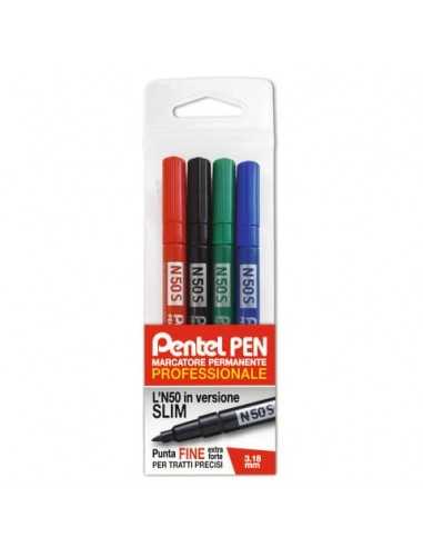 Marcatore permanente Pentel N50 Slim punta conica 3