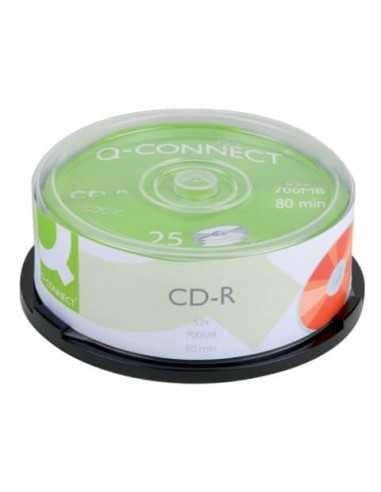 CD-R Q-Connect Cake 25 700 MB 80 min 52x conf. da 25 pezzi - KF00420