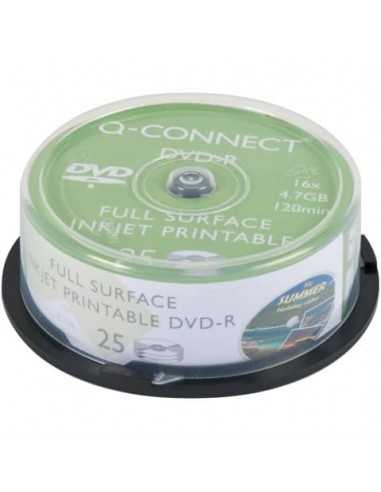 DVD-R Q-Connect Spindle 16x 120 min stampabile conf. da 25 pezzi - KF18021