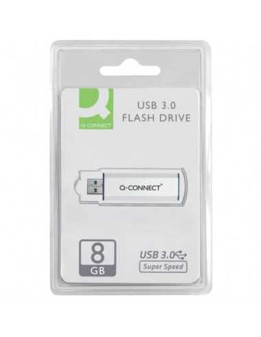 Chiavetta USB Q-Connect Super Speed 3.0 argento/nero 8 GB KF16368