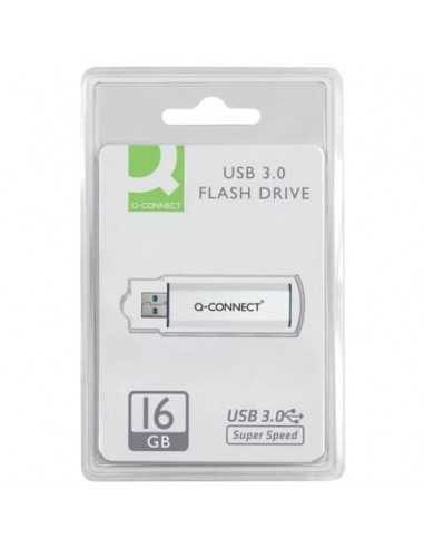 Chiavetta USB Q-Connect Super Speed 3.0 argento/nero 16 GB KF16369