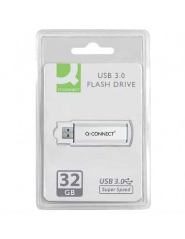 Chiavetta USB Q-Connect Super Speed 3.0 argento/nero 32 GB KF16370