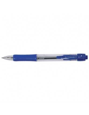 Penna a sfera a pulsante Q-Connect punta M blu conf. da 10 - KF00268