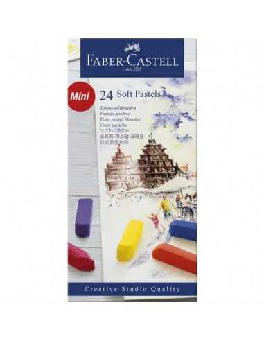 Crete morbide Faber-Castell Soft Pastels Creative Studio mini assortiti astuccio di cartone da 24 - 128224