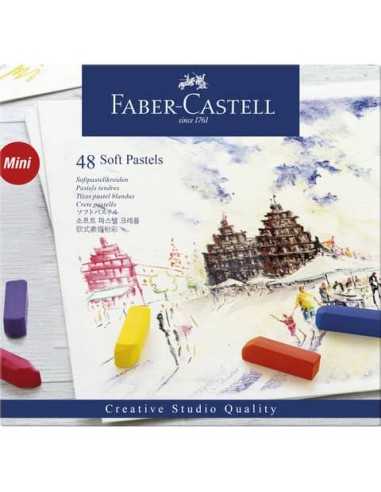 Crete morbide Faber-Castell Soft Pastels Creative Studio mini assortiti astuccio di cartone da 48 - 128248