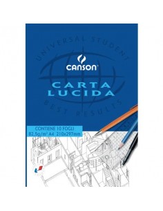 Blocco da disegno CANSON carta lucida bianco 80 g/m² 10 fogli A4 C200005825