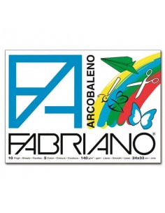 Album da disegno Fabriano ARCOBALENO 140 g/m² 10 24x33 cm 2 fogli x colore 44312433