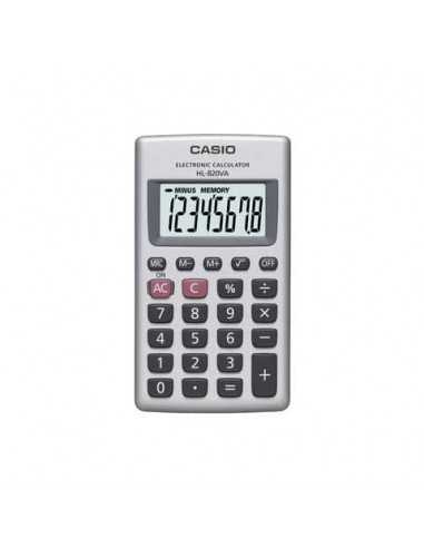 Calcolatrici scientifiche CASIO 8 cifre a batteria Argento HL-820VA