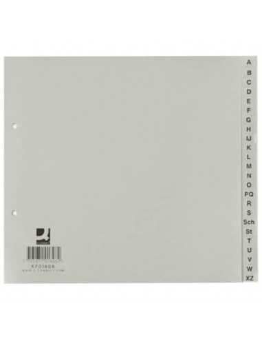 Divisori alfabetici Q-Connect A-Z metà altezza 23x21 cm grigio 24 pagine KF01808