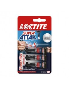 Colla Loctite Super Attak Power Flex gel Mini Trio trasparente Blister da 3 tubetti da 1 g. - 2048632