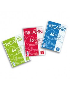 Ricambi per quaderni Maxima Pigna a 4 fori 80 g/m² A4 1R Conf. 40 pezzi - 00629031R