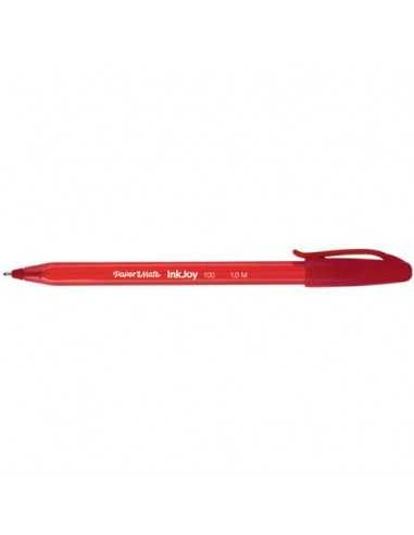 Penna a sfera stick Paper Mate Inkjoy 100 CAP ULV M 1 mm rosso S0957140