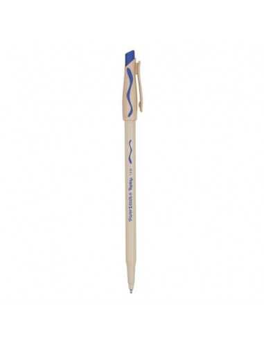 Penna a sfera stick Paper Mate Replay cancellabile M 1 mm blu S0190824