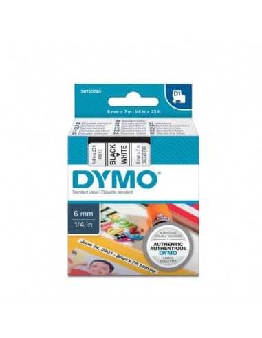 Nastro per etichettatrici Dymo D1 6 mm x 7 m nero/bianco S0720780