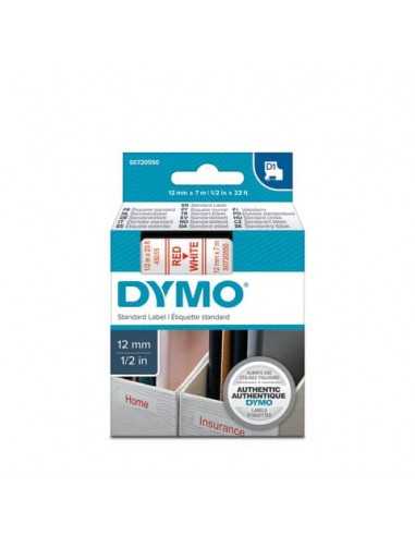 Nastro per etichettatrici Dymo D1 12 mm x 7 m rosso/bianco S0720550