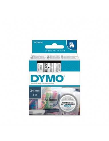 Nastro per etichettatrici Dymo D1 24 mm x 7 m nero/trasparente S0720920