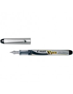 Penna stilografica usa e getta Pilot V-Pen Silver M nero tratto 0