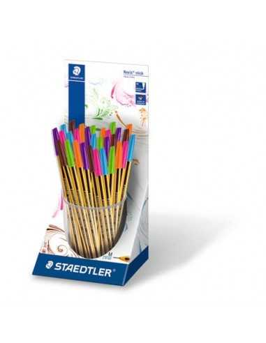 Penna a sfera Staedtler Noris Stick 1 mm assortiti Conf. 30 pezzi - 434M-SKP30