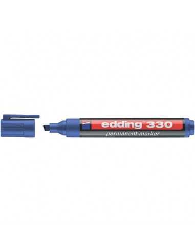 Marcatore permanente edding 330 punta scalpello 1-5 mm blu 4-330003