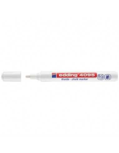 Marcatore a gesso liquido edding 4095 punta conica 2-3 mm bianco 4-4095049