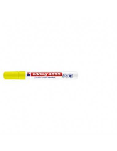 Marcatore a gesso liquido edding 4095 punta conica 2-3 mm giallo fluorescente 4-4095065