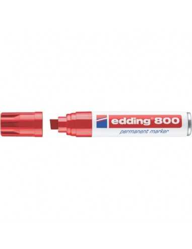 Marcatore permanente edding 800 punta scalpello 4-12 mm rosso 4-800002