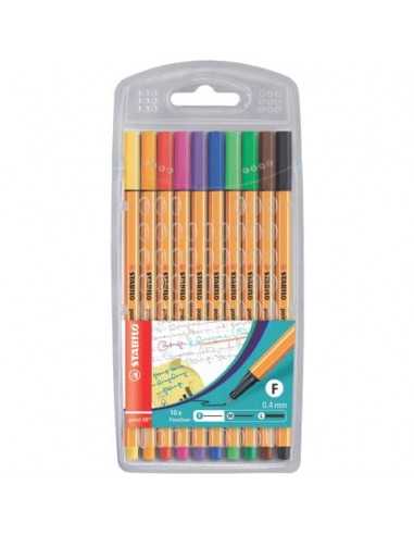 Fineliner Stabilo Point 88 assortiti astuccio da 10 - 8810